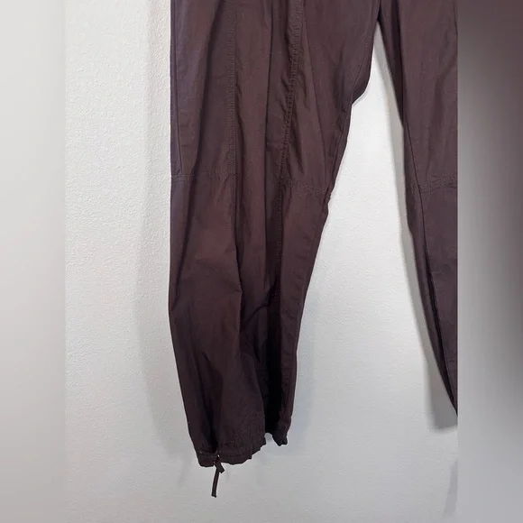 NWT Vntg Bernardo women’s cropped ruched chocolate brown sparkles capri petite L - Picture 3 of 7